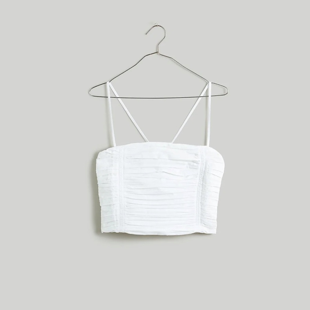 NWT Madewell Poplin Crop Tube Top